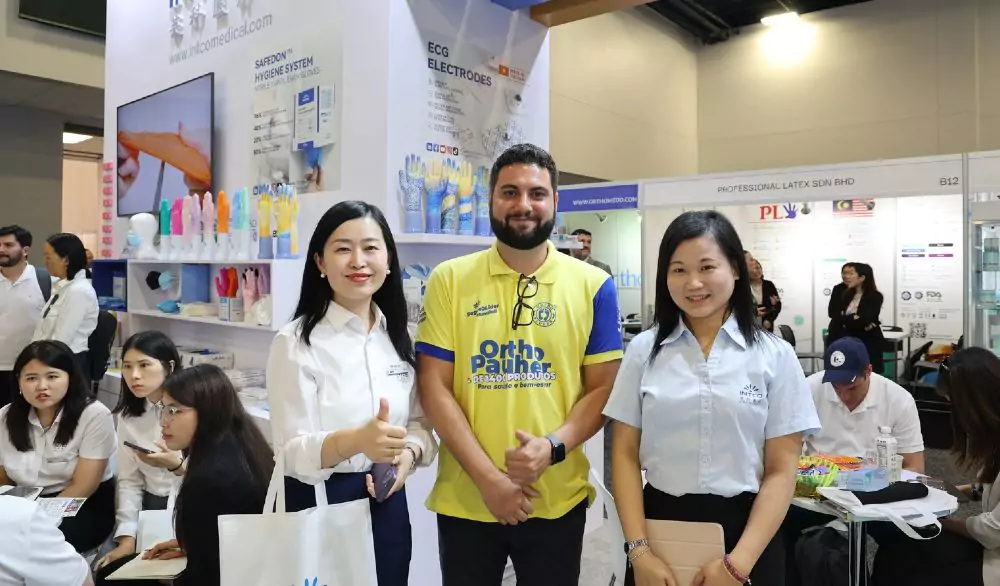 Team and clients at Miami medical expo