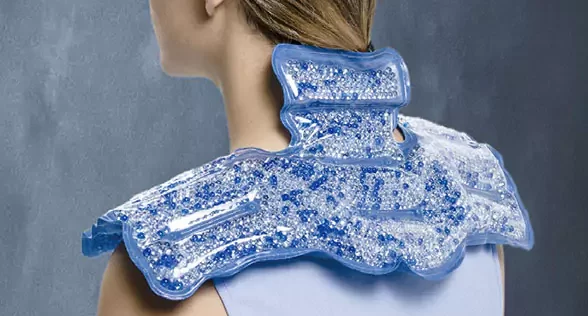Gel bead ice pack for targeted shoulder