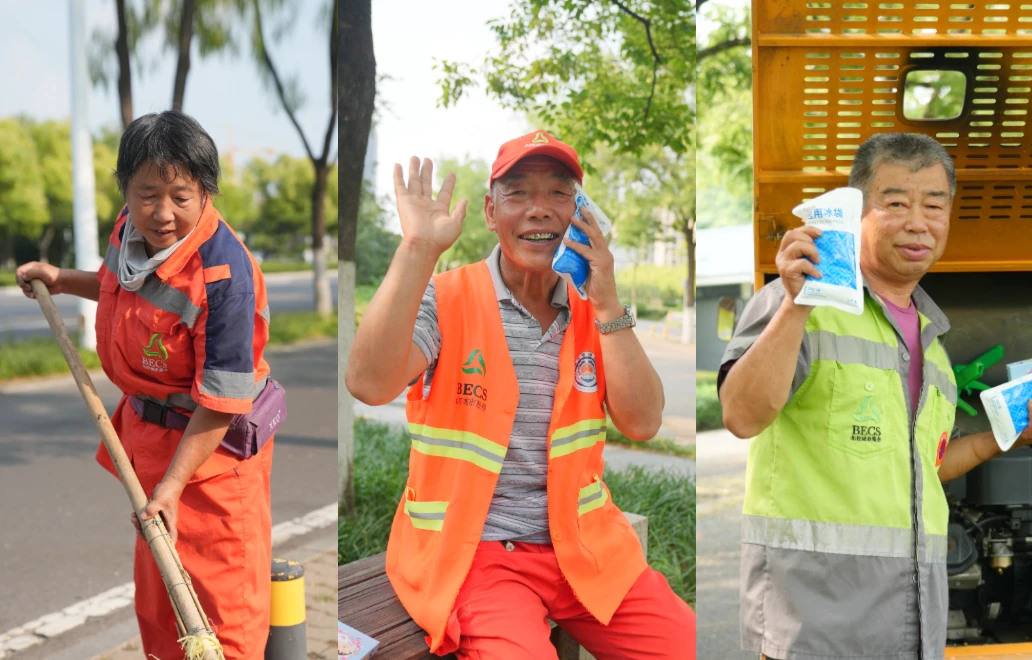 Supports Sanitation Workers in Summer Heat