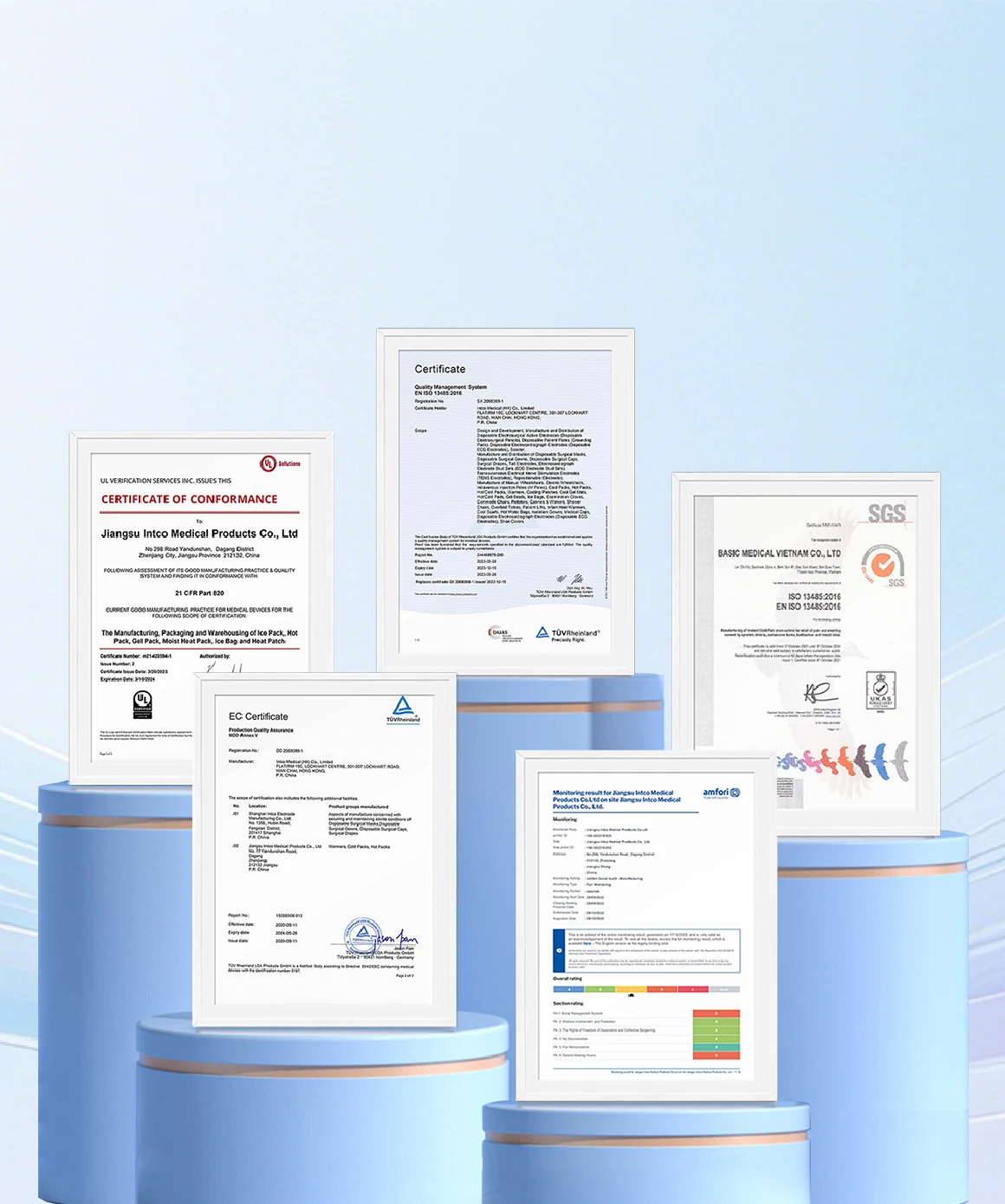 Fábricas certificadas por ISO 13485, CE, FDA